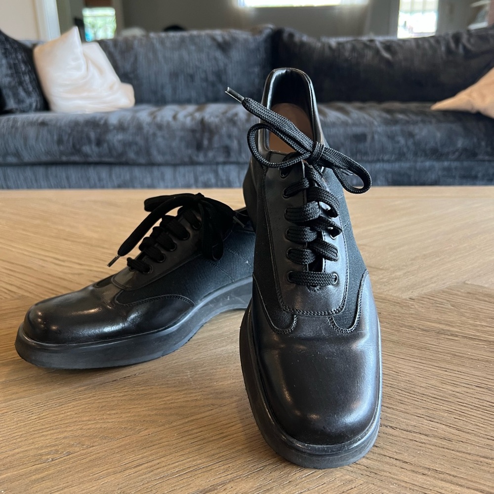 Ferragamo Sport Black Tomorrow Oxford Sneakers Sz 9.5 4A